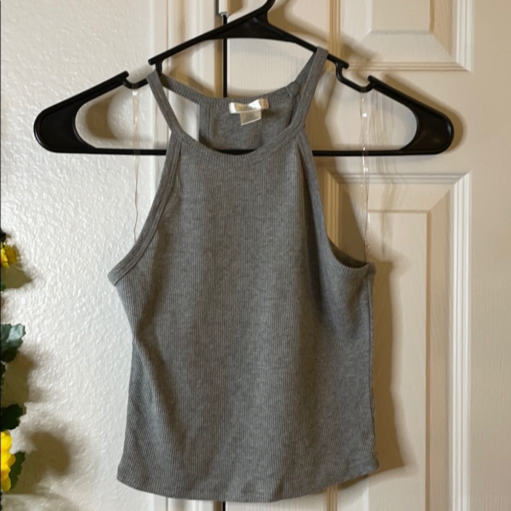 Gray Crop Top